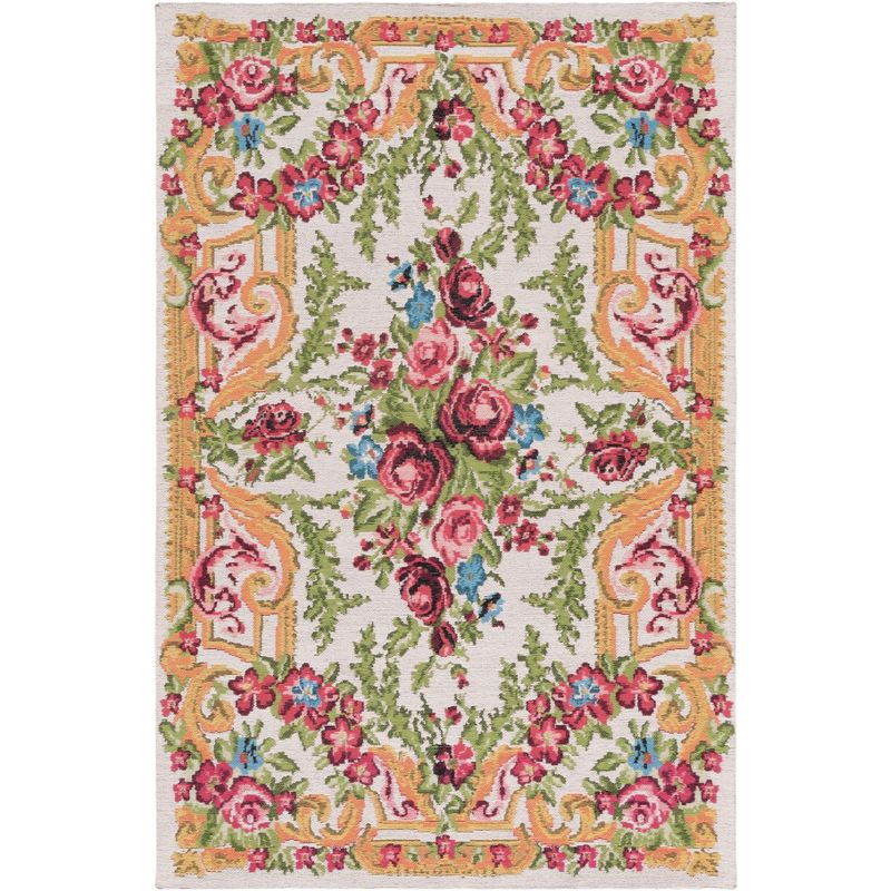 Classic Vintage CLV112 Power Loomed Area Rug - Ivory/Rose - 4'x6' - Safavieh.