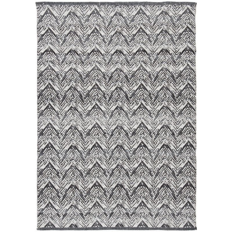 Kilim KLM401 Hand Woven Area Rug - Brown/Charcoal - 4'x6' - Safavieh