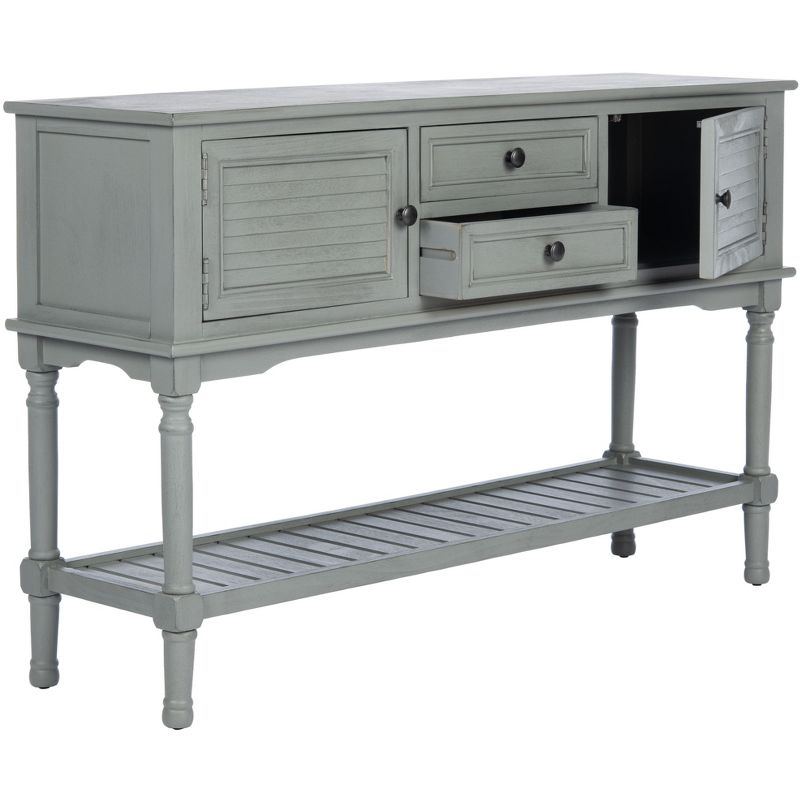 Tate 2 Drawer 2 Door Console Table - Distressed Grey - Safavieh