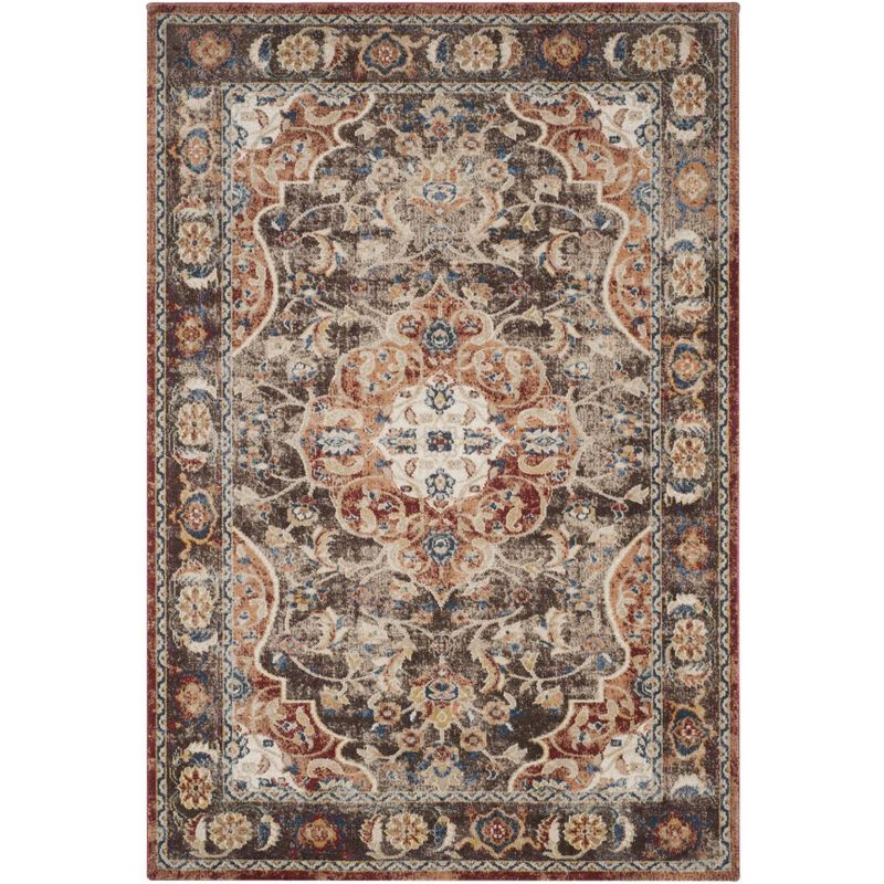 Bijar BIJ648 Power Loomed Indoor Area Rug - Brown/Rust - 5'3"x7'6" - Safavieh
