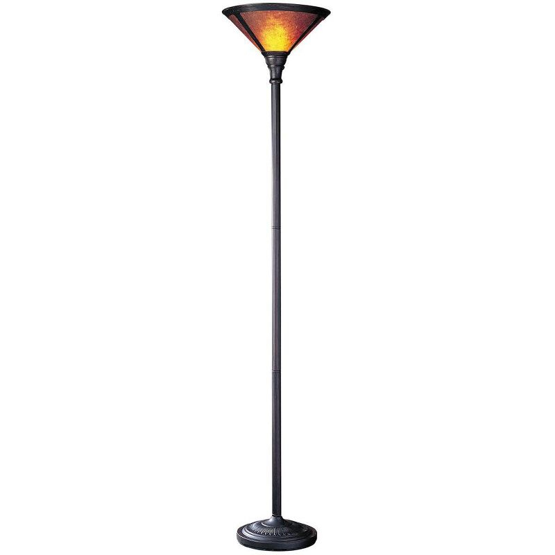 Cal Lighting 150W 3 Way Torchiere W/Mica Shade - Rust