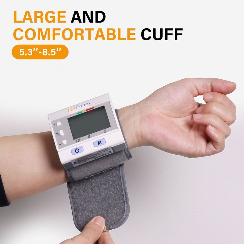 LotFancy Wrist Blood Pressure Monitor,BP Machine with Portable Case, Automatic Wrist BP Cuff