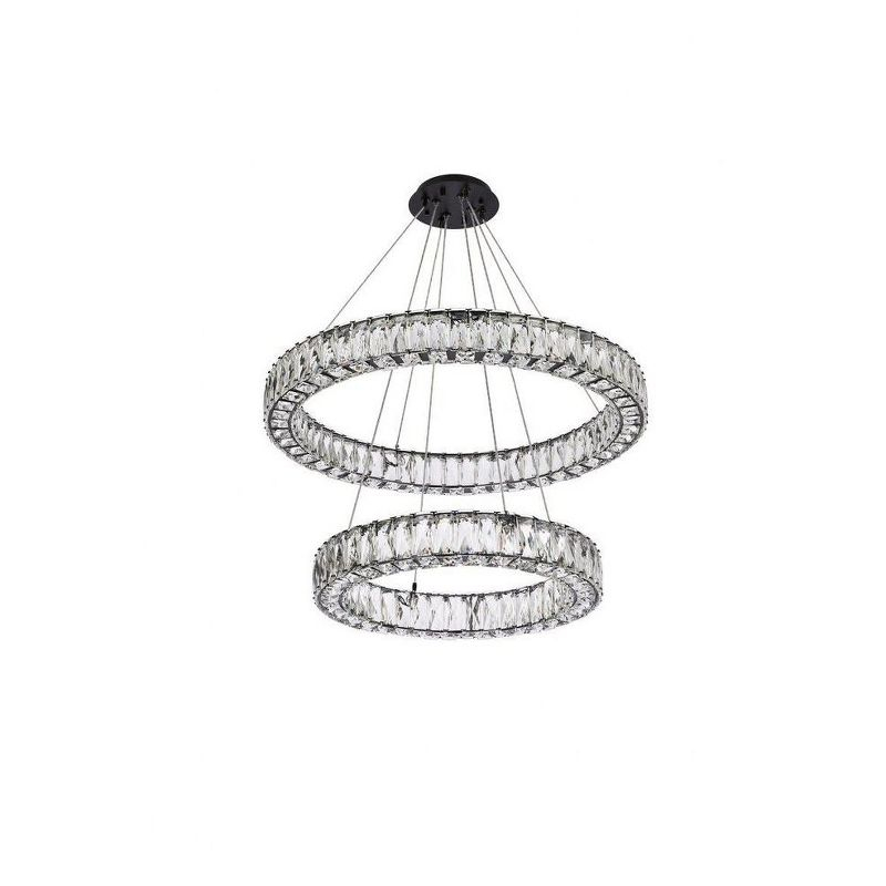 Elegant Lighting Monroe 2 - Light Chandelier in  Black