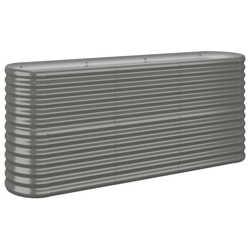 vidaXL Garden Raised Bed Powder-coated Steel 59.8"x31.5"x26.8" Anthracite