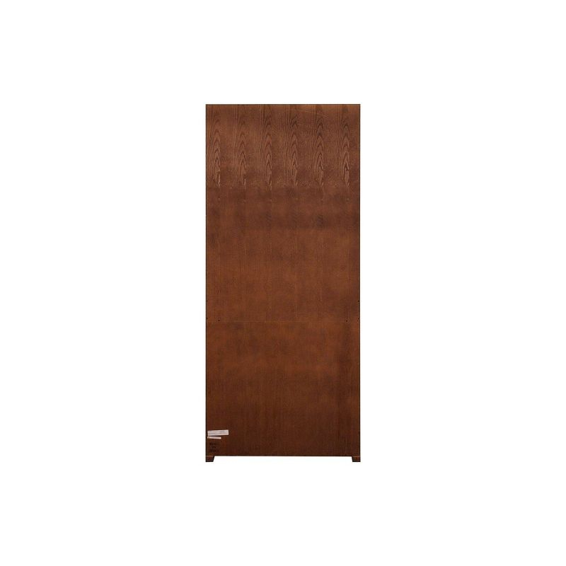 72" Huntington Oxford Wood Bookcase with Doors Brown - Martin Furniture: Hardwood, No Assembly Required