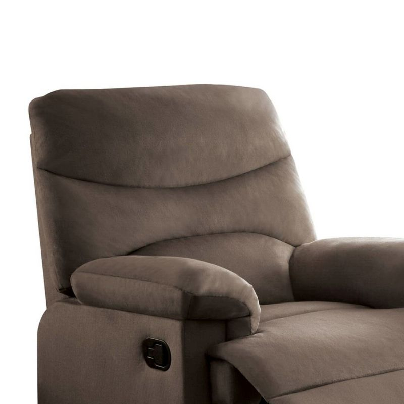 Acme Furniture Arcadia Woven Fabric Reclining Sofa Light Brown