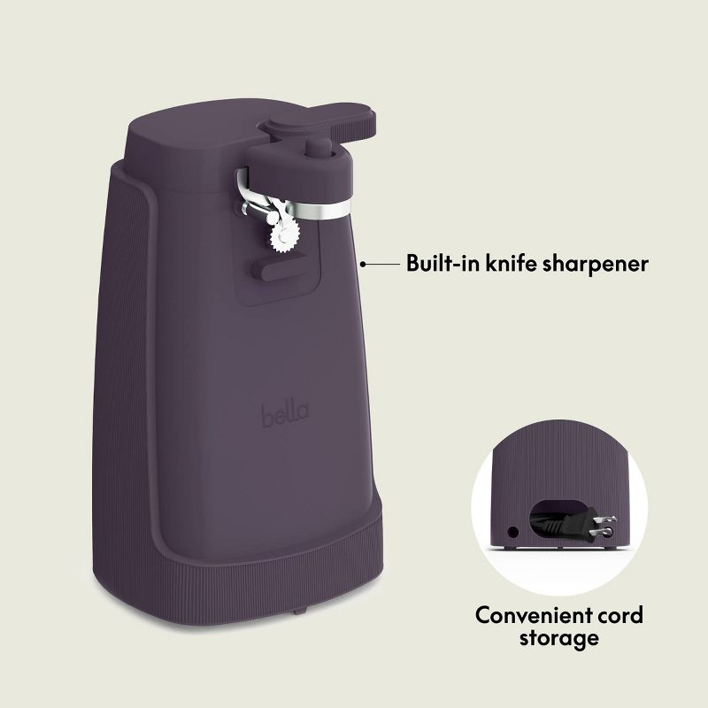 bella Electric Can Opener Plum