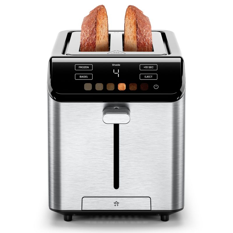 Chefman Smart Touch™ 2 Slice Digital Toaster with 6 Touchscreen Shade Settings – Stainless Steel