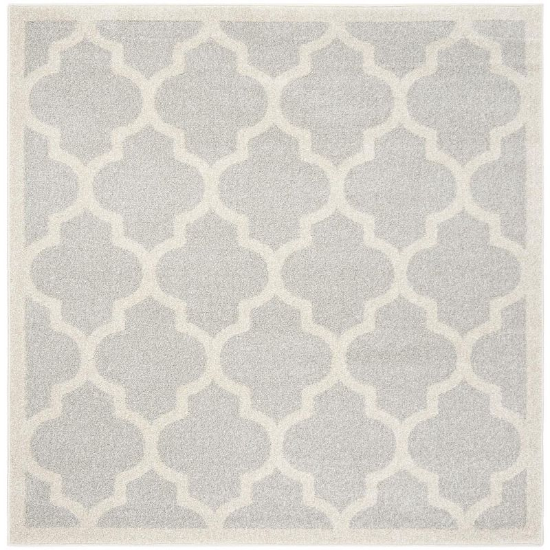 Amherst AMT420 Power Loomed Indoor Area Rug - Light Grey/Beige - 5'x5' - Safavieh