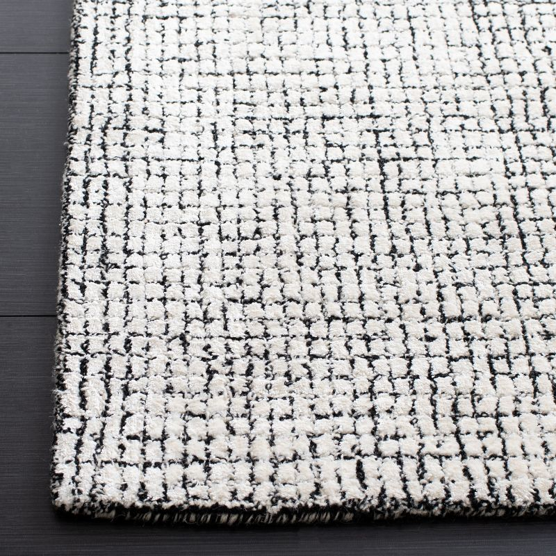 Abstract ABT470 Hand Tufted Indoor Accent Rug - Ivory/Black - 3'x5' - Safavieh