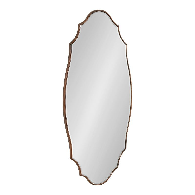 Kate and Laurel Leanna Scalloped Oval Wall Mirror, 20x42, Bronze