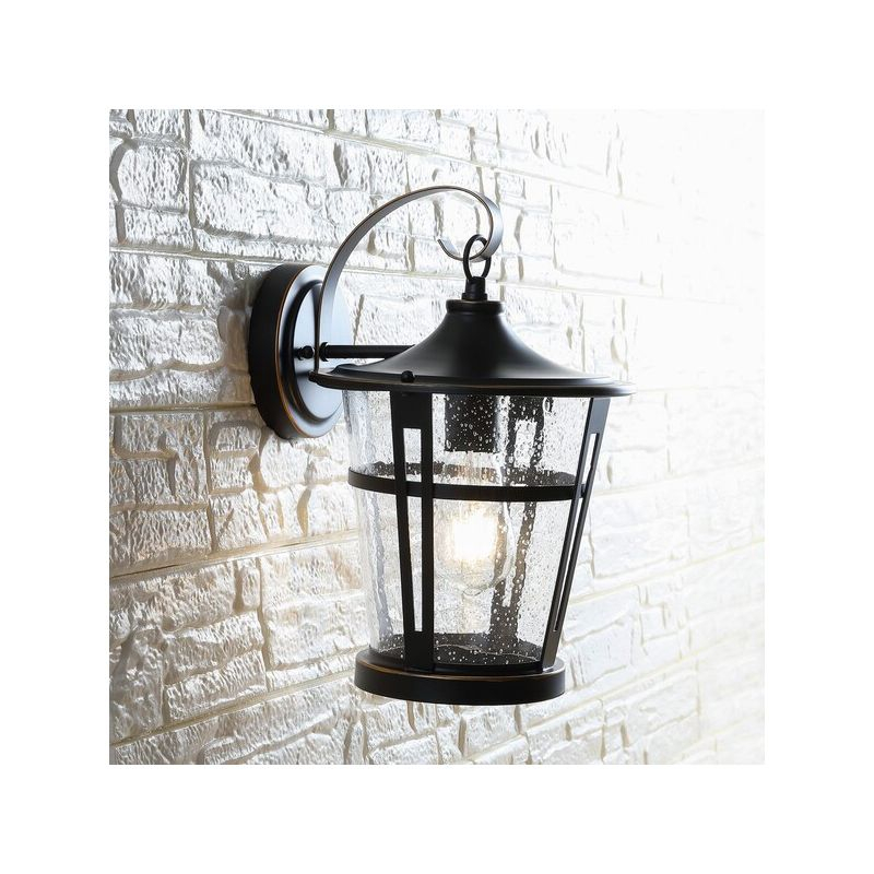 Raine Outdoor Wall Lantern - PLT4015 - Bronze - Safavieh
