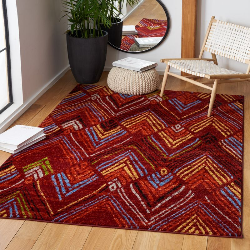 Amsterdam AMS110 Power Loomed Indoor Area Rug - Red/Terracotta - 6'7"x9'2" - Safavieh