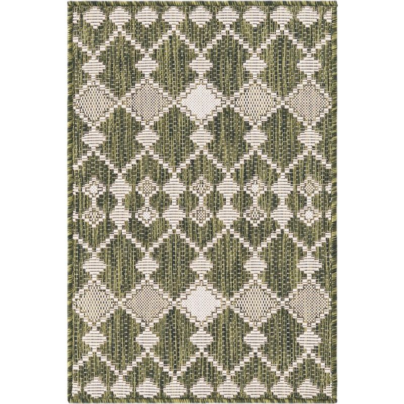 Unique Loom 2' 2 x 3' 0 Indoor Outdoor Trellis Green Area Rug
