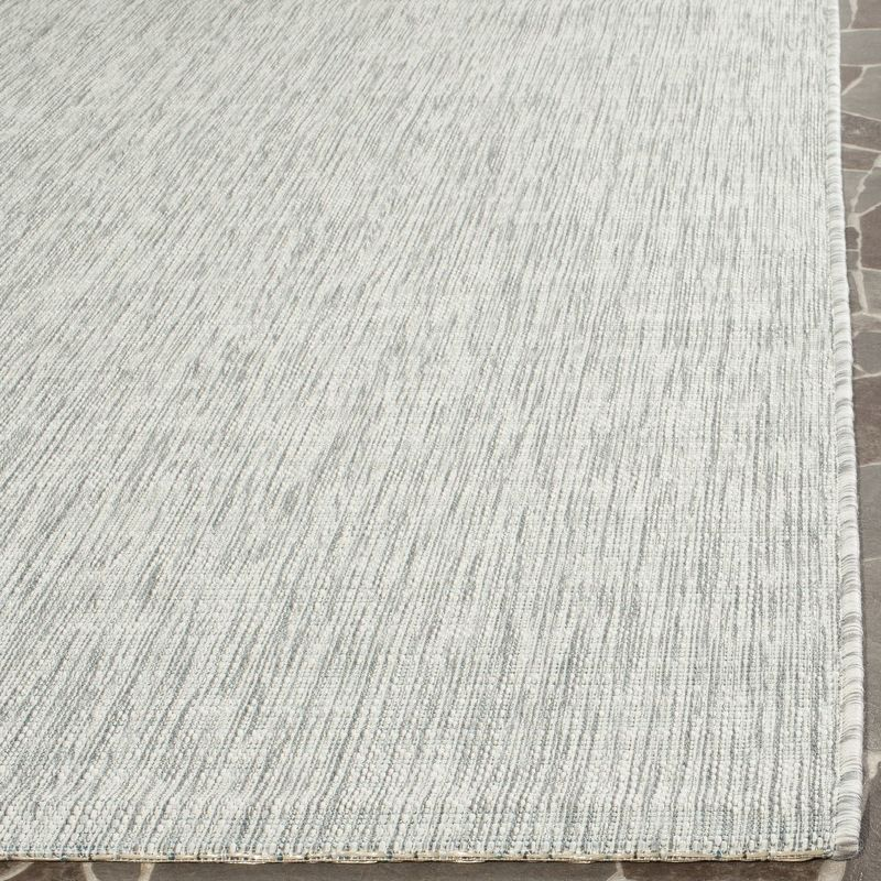 Courtyard CY8576 Power Loomed Indoor and Outdoor Area Rug - Grey/Turquoise - 8'x11' - Safavieh