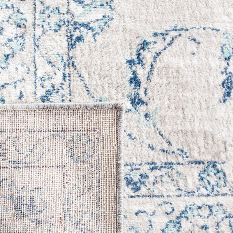 Brentwood BNT854 Power Loomed Indoor Area Rug - Light Grey/Blue - 5'3"x7'6" - Safavieh