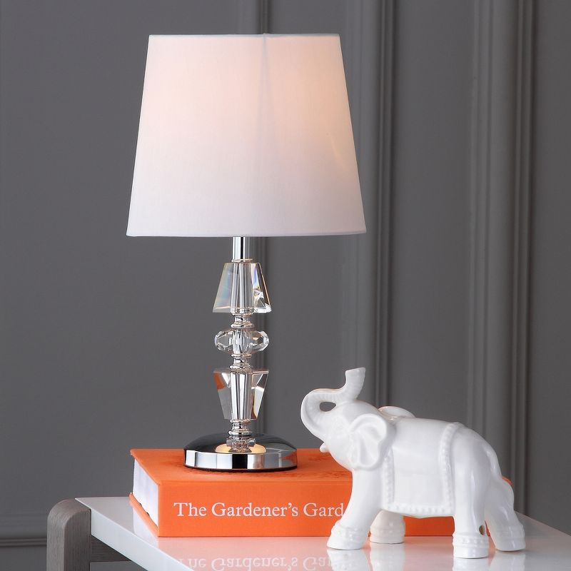 Crescendo Tiered Crystal Lamp - Clear/White - Safavieh