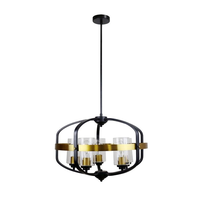 Chloe Lighting Contemporary-Style Black/bronze 5 Light Large Pendant 24" Wide