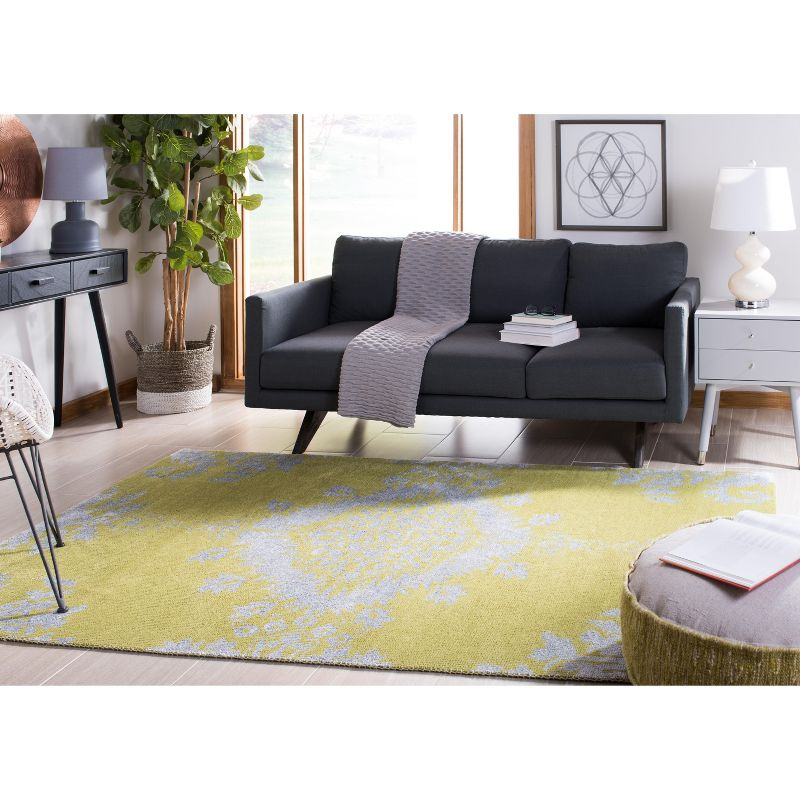 Stone Wash STW235 Hand Knotted Indoor Area Rug - Chartreuse - 5'x8' - Safavieh