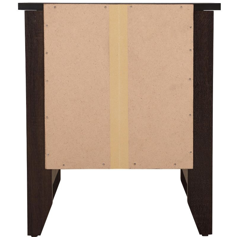 Passion Furniture Lennox 1-Drawer Wenge Nightstand (24 in. H x 21 in. W x 18 in. D)