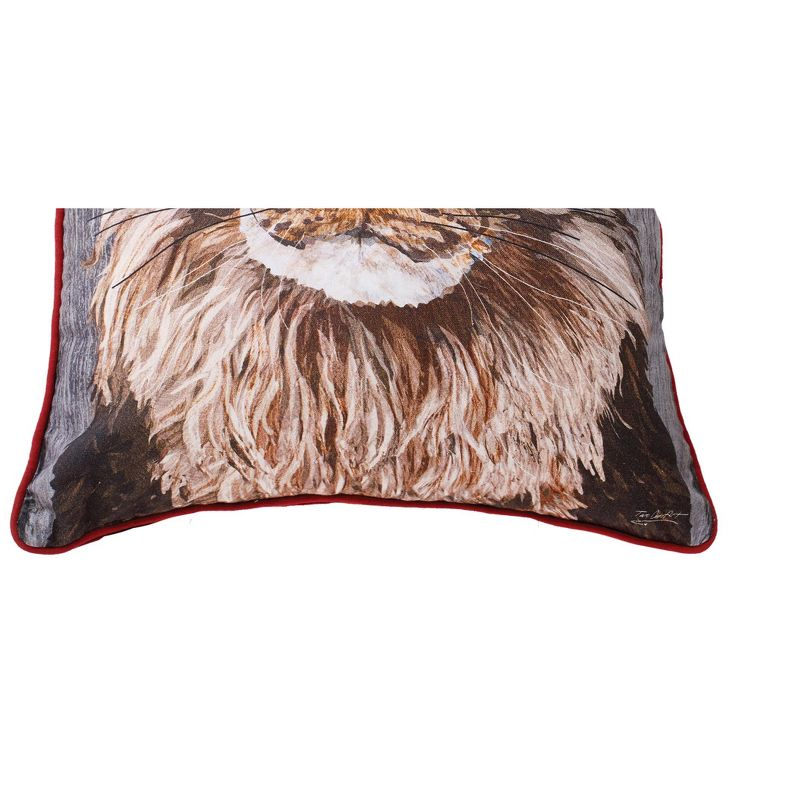 C&F Home Cat Wearing Holly Berry Throw Pillow