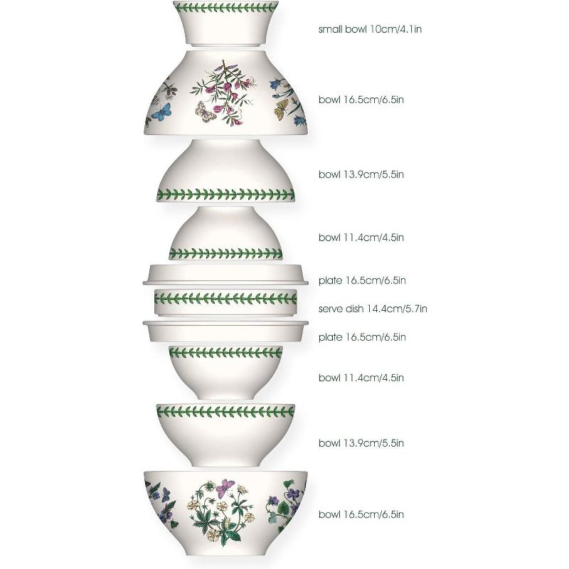 Portmeirion Botanic Garden 10-Piece Bowl Set