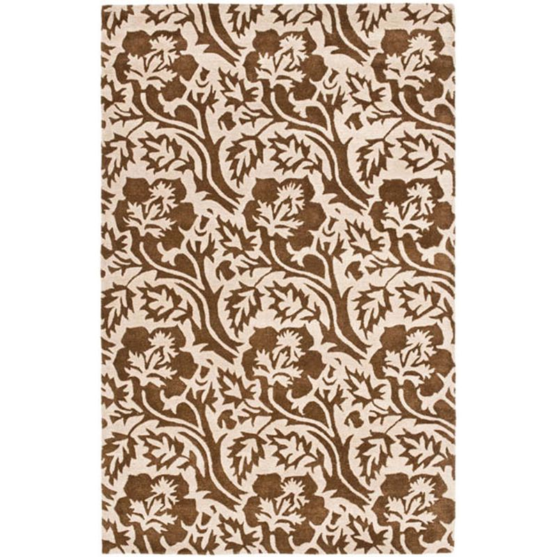 Soho SOH844 Hand Tufted Area Rug - Brown/Ivory - 5'x8' - Safavieh.