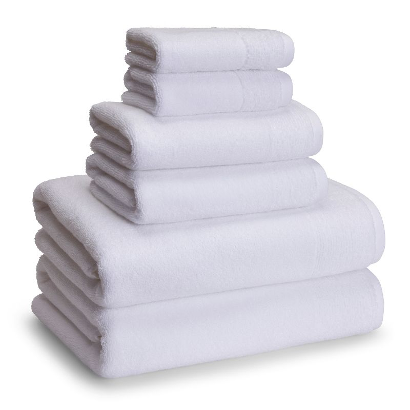 6pc Osaka Towel Set White - Cassadecor