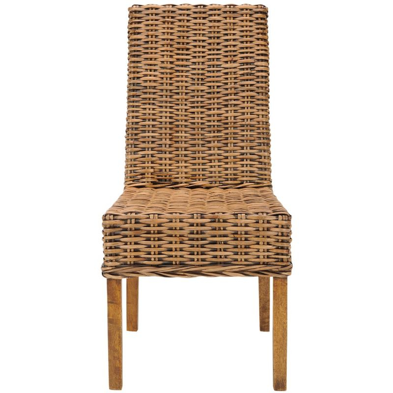 Sanibel 18"H Rattan Side Chair (Set of 2) - Brown - Safavieh