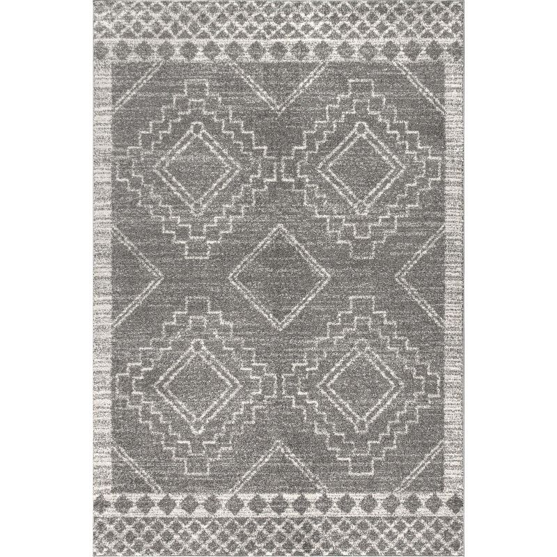 JONATHAN Y Amir Moroccan Beni Souk Gray/Cream 3 ft. x 5 ft. Area Rug