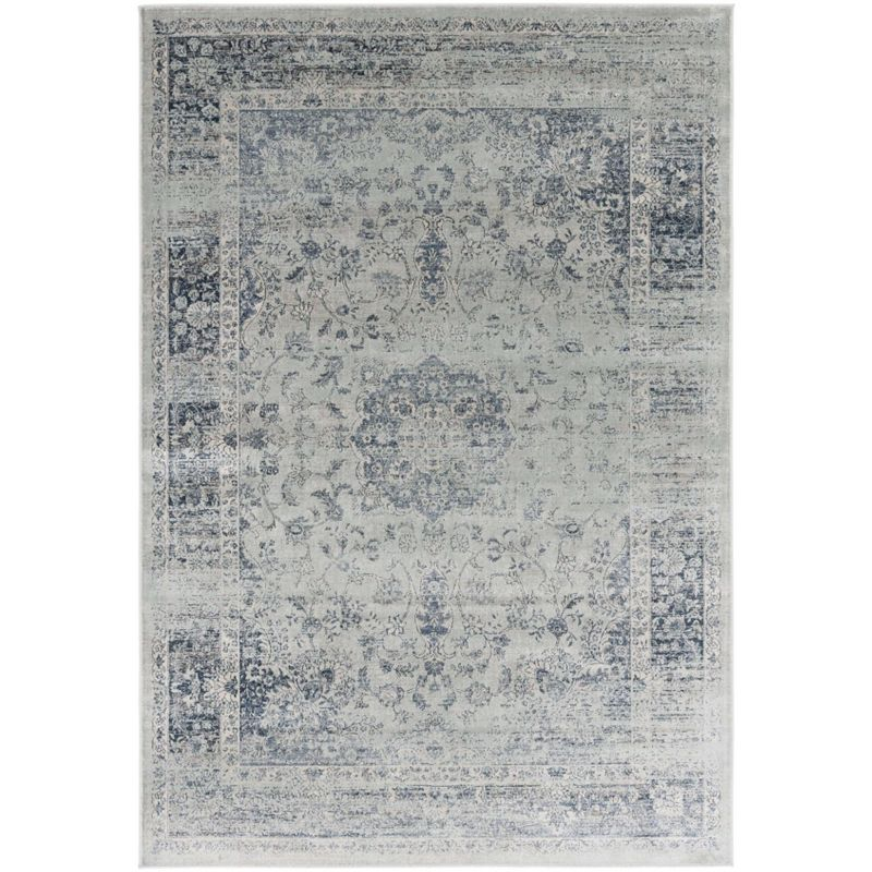 Vintage VTG113 Power Loomed Indoor Skid-Resistant Area Rug - Light Blue - 5'3"x7'6" - Safavieh