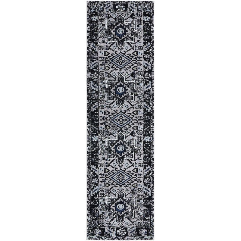 Vintage Hamadan VTH211 Power Loomed Indoor Runner Rug - Light Grey/Dark Grey - 2'3"x6' - Safavieh