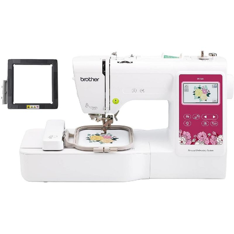 Brother PE545 Embroidery Machine, Wireless LAN Connected and 135 Built-in Designs, Plus 100-Piece 75/11 Embroidery Needles