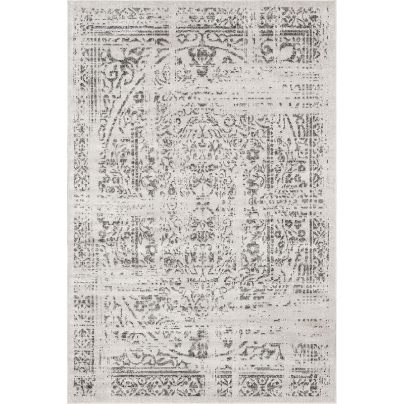 Nuloom Arlena Medallion 10x13 Indoor Area Rug for Living Room Bedroom Dining Room Kitchen, Grey/Ivory