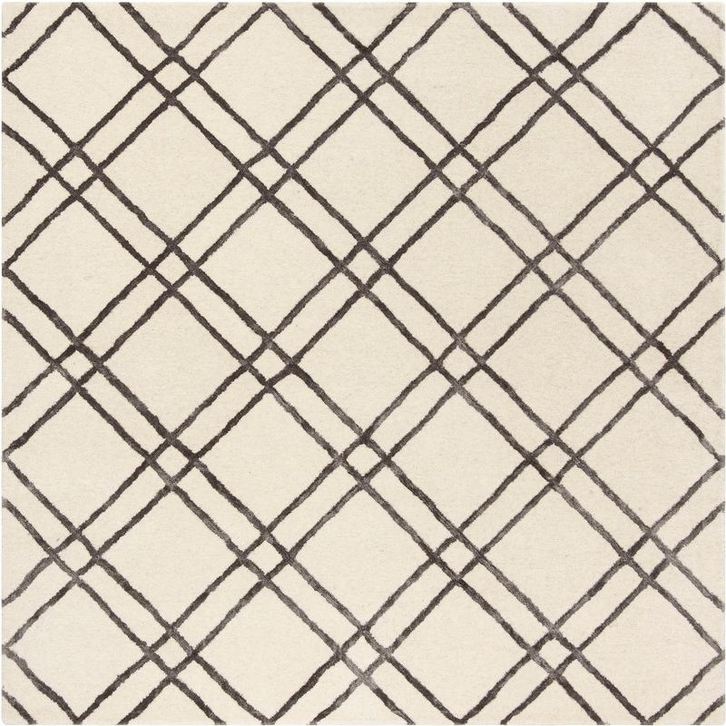 Himalaya HIM901 Handmade Area Rug - 6'x6' - Ivory/Dark Grey - Safavieh