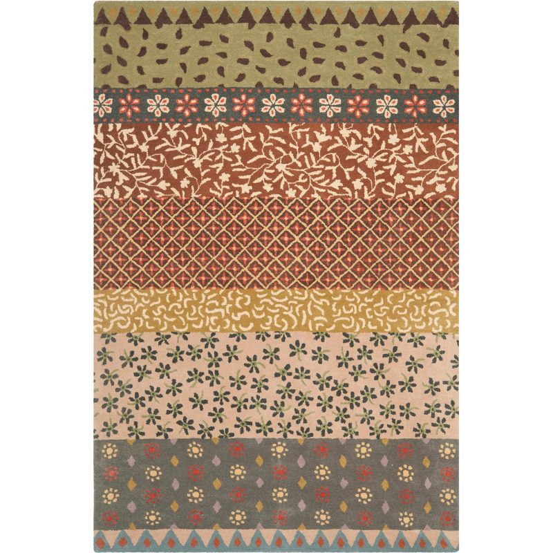 Bella BEL351 Hand Tufted Area Rug - Ivory/Multi - 6'x9' - Safavieh.