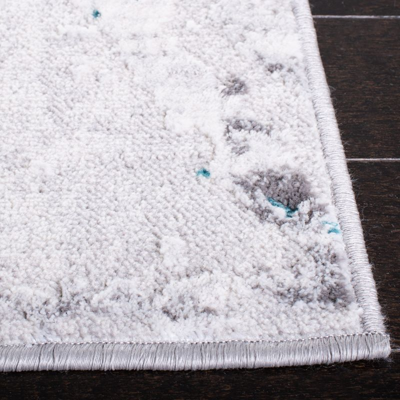 Amelia ALA293 Power Loomed Indoor Area Rug - Grey/Aqua - 8'x10' - Safavieh