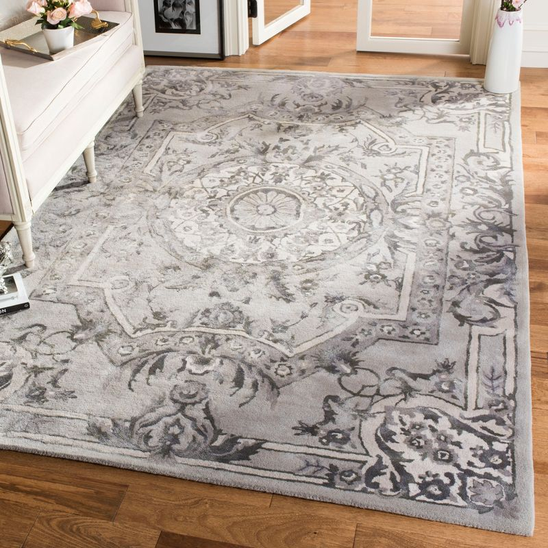 Savonnerie SAV623 Hand Tufted Area Rug - Smoke - 8'9"x11'9" - Safavieh.