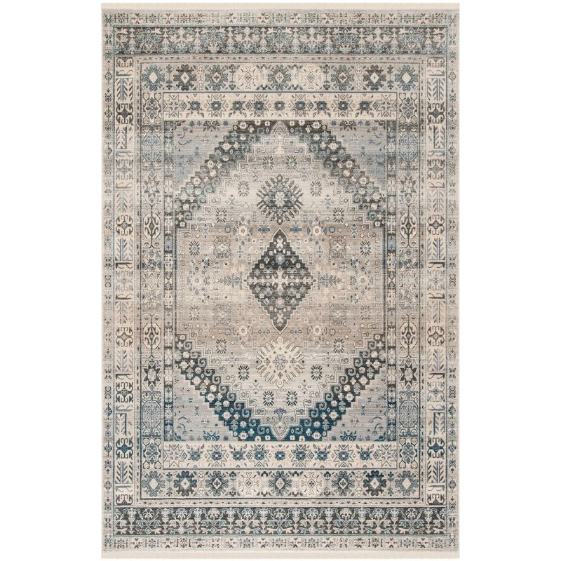 Vintage Persian VTP472 Power Loomed Area Rug - Grey/Blue - 9'x11'7" - Safavieh.