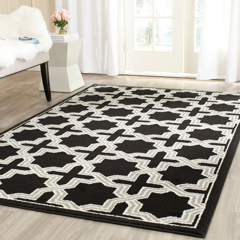 Amherst AMT418 Power Loomed Area Rug - Anthracite/Grey - 8'x10' - Safavieh.