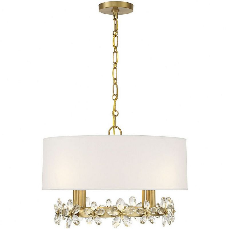 Savoy House Dahlia 4 - Light Pendant in  Warm Brass