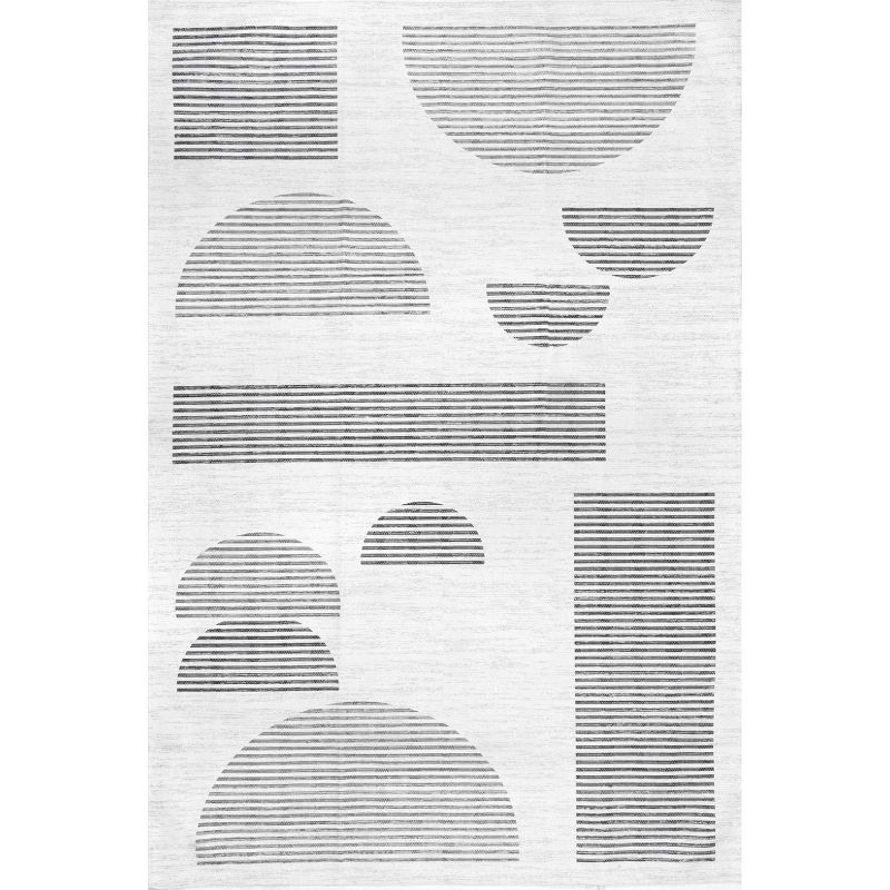Nuloom Fae Geometric Shapes Pet Friendly Machine Washable Area Rug, 8' x 10', Ivory