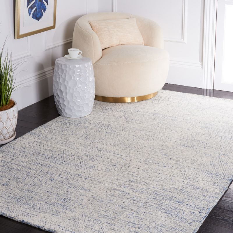 Metro MET999 Hand Tufted Indoor Area Rug - Blue/Ivory - 4'x6' - Safavieh