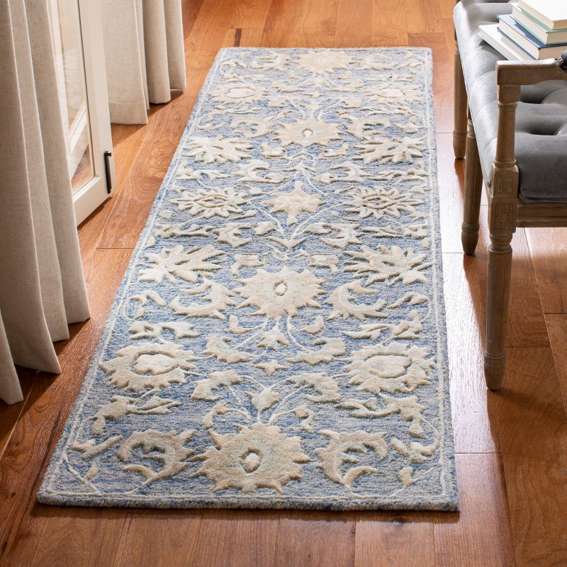 Glamour GLM624 Hand Tufted Indoor Runner - Blue/Beige - 2'3"x8' - Safavieh