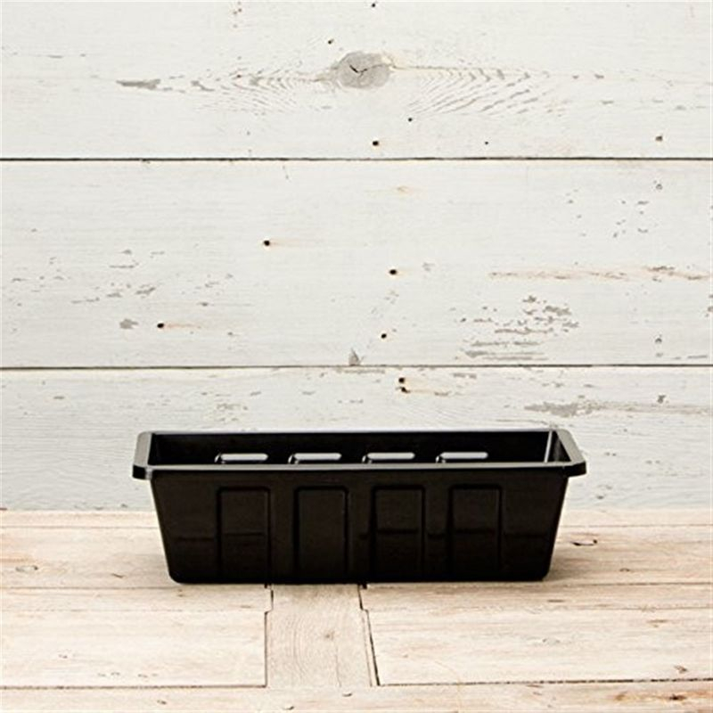Novelty Poly-Pro Plastic Indoor/Outdoor Liner/Planter Flower Box, Black, 18 inch