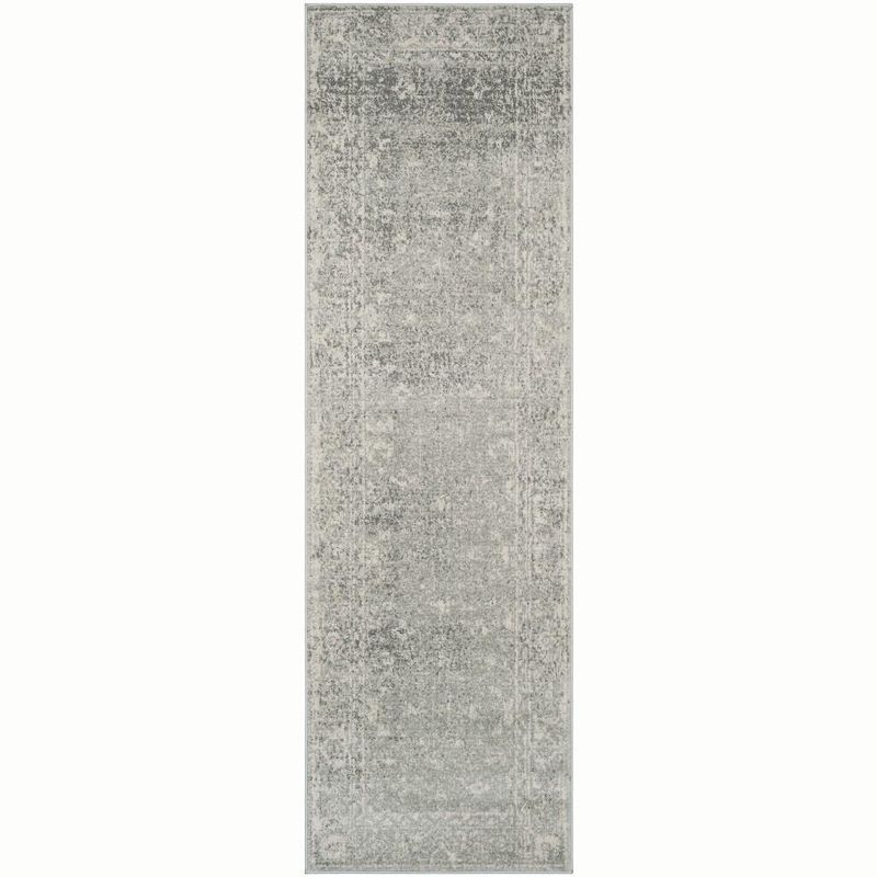Evoke EVK270 Power Loomed Runner Rug  Silver / Ivory 2'-2" X 11' - Safavieh.