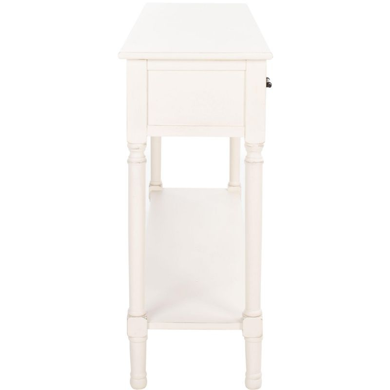 Peyton 3 Drawer Console Table - Distressed White - Safavieh