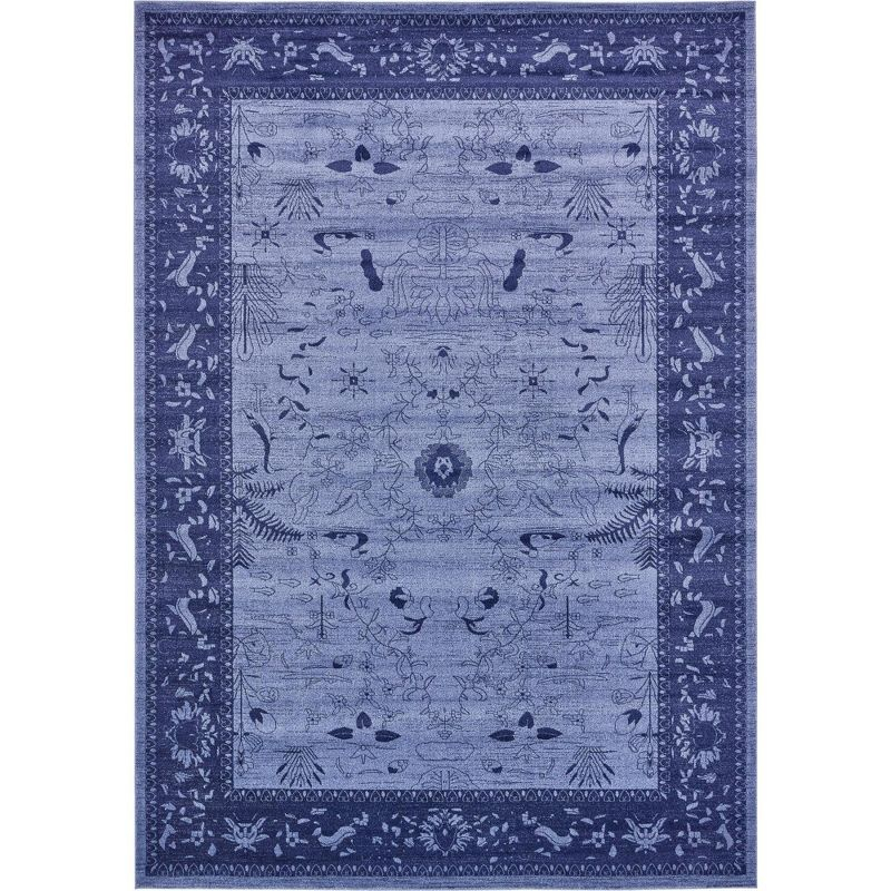 Unique Loom 10' 0 x 14' 1 Blue La Jolla Floral Area Rug