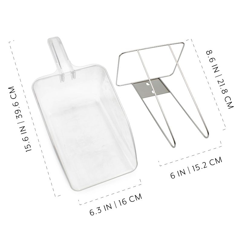 Darware Commercial Ice Scoop w/ Metal Holder; 58-Fluid Ounces Capacity