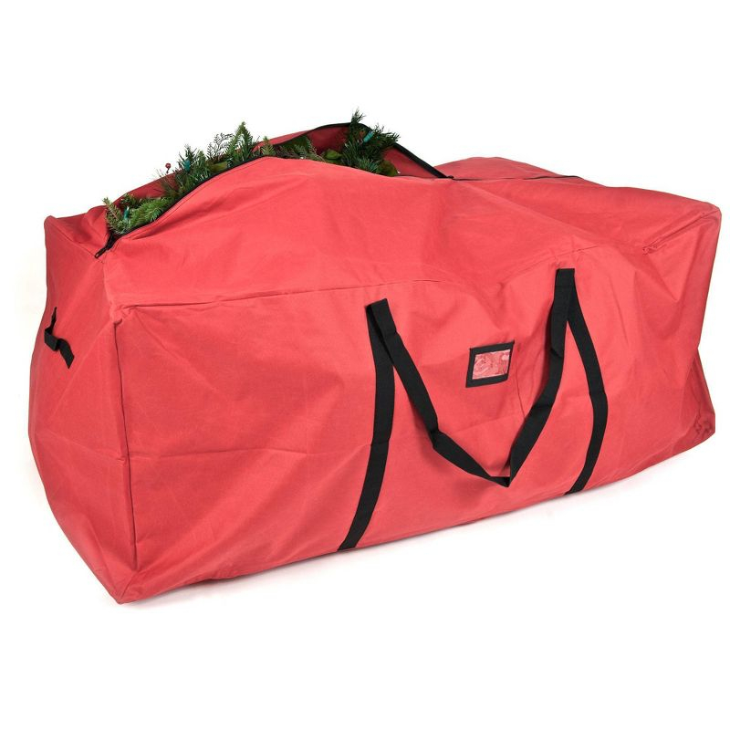 Santa's Bag 6'-9' Extra Large Tree Storage Bag: TreeKeeper, Polyester, Built-In Handles, Christmas Tree Storage, Red